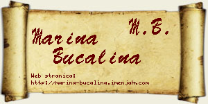 Marina Bučalina vizit kartica